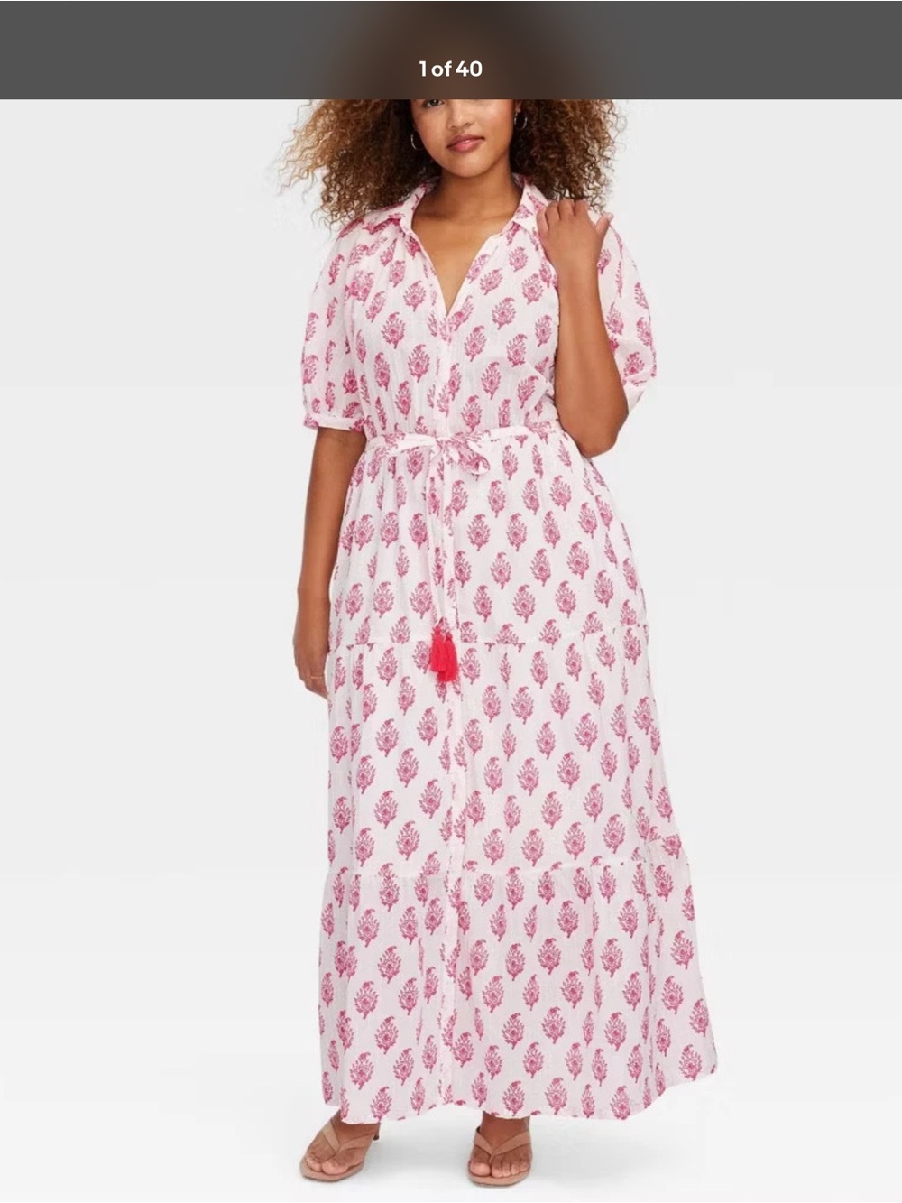 Women Bouquet Short Sleeve Maxi Dress - Roller Rabbit